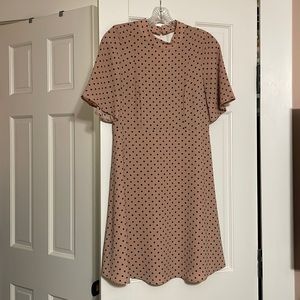 Pink and black polka dot dress from H&M